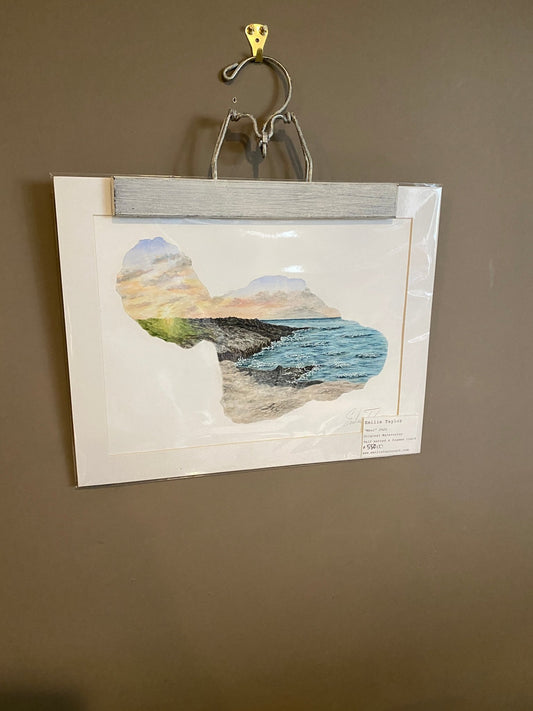 Maui Original Painting Mated to size 11x14 Emilie Taylor Art