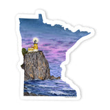 Minnesota Decal, Split Rock Lighthouse Sticker, MN Car Decal Emilie Taylor Art