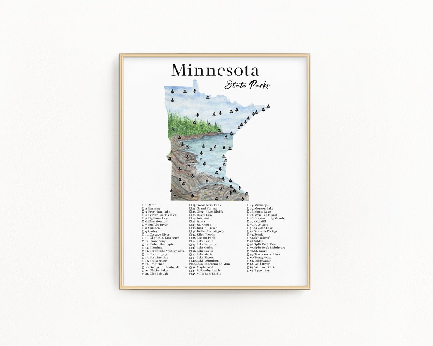Minnesota State Park Tracker | State Parks of Minnesota Emilie Taylor Art