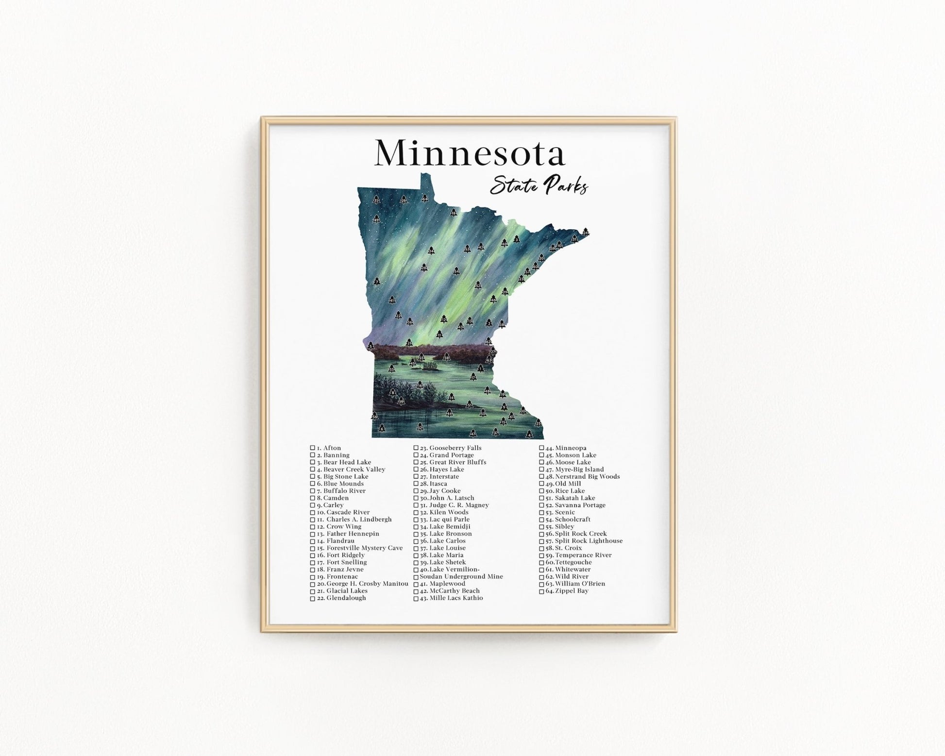 Minnesota State Park Tracker | State Parks of Minnesota Emilie Taylor Art