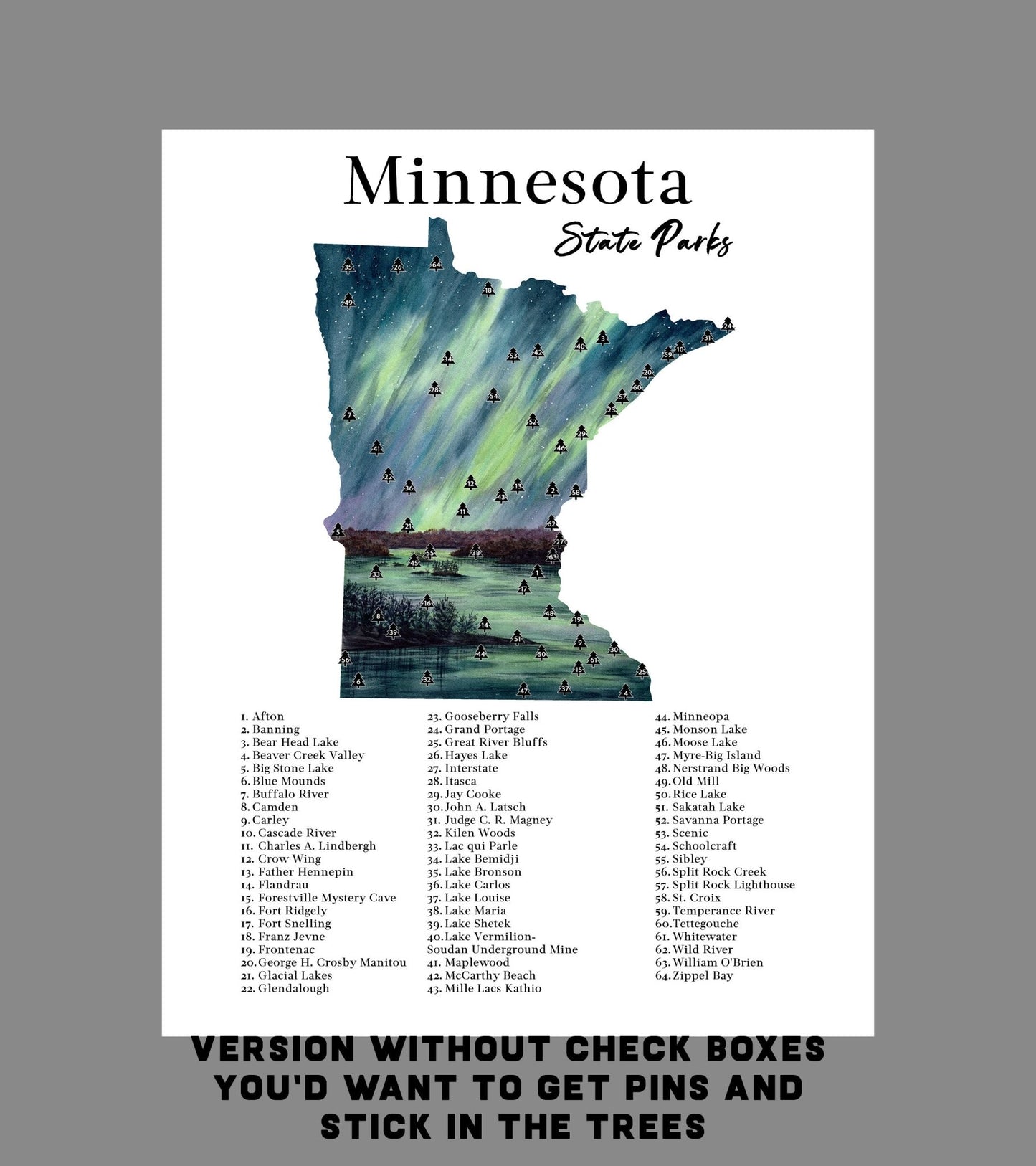 Minnesota State Park Tracker | State Parks of Minnesota Emilie Taylor Art