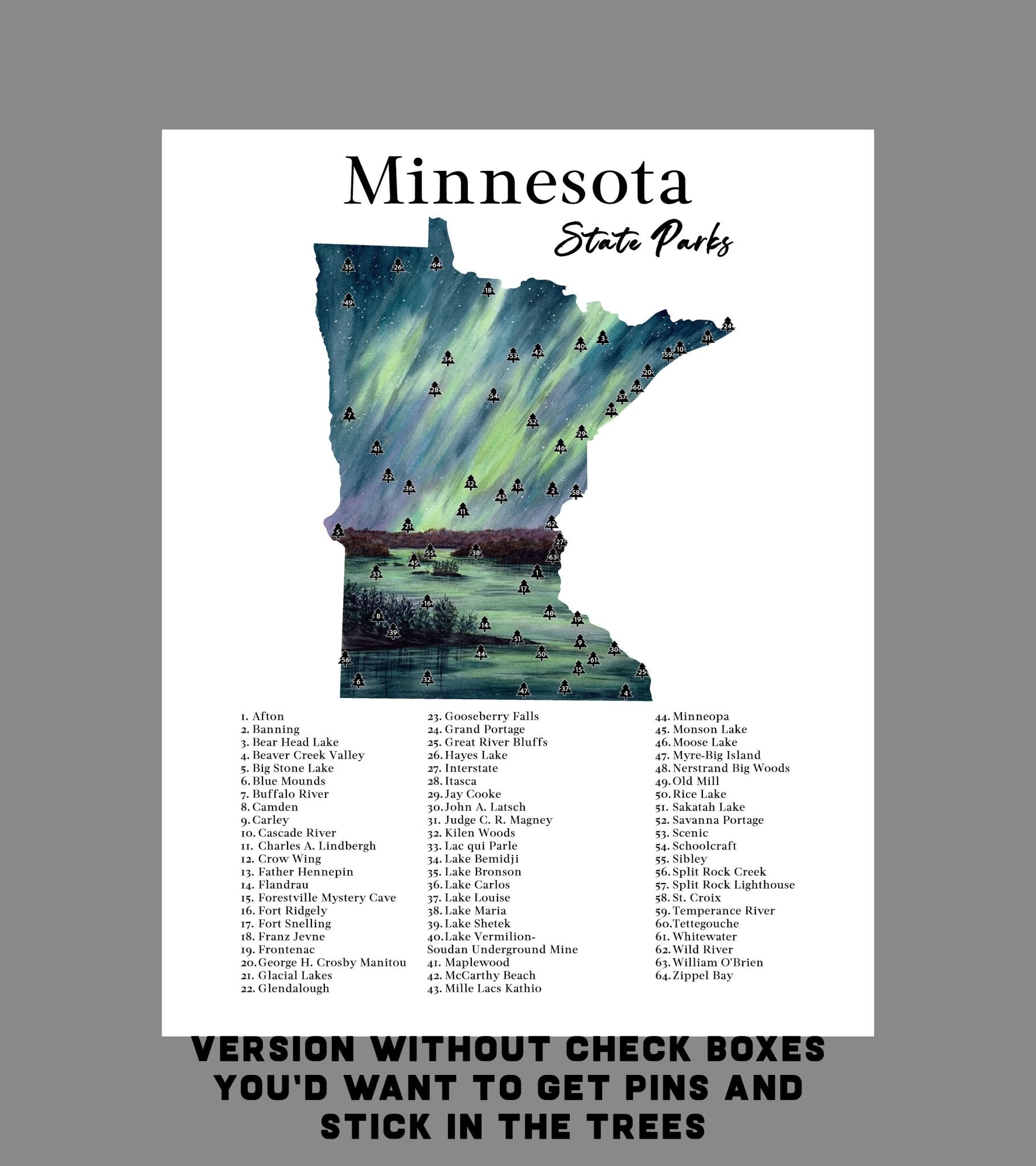 Minnesota State Park Tracker | State Parks of Minnesota Emilie Taylor Art