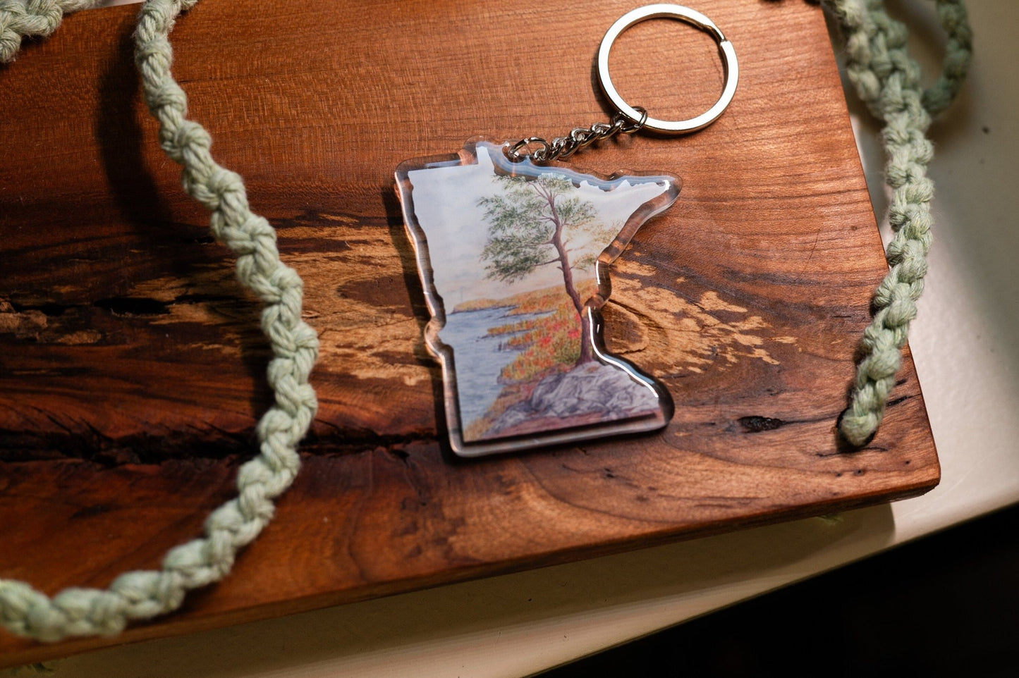 Minnesota Tettegouche Keychain, Minnesota Keychain, Tettegouche State Park, Minnesota State Parks Keychains Emilie Taylor Art