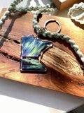 Minnesota Voyageurs National Park Keychain, Minnesota Keychain, Voyageurs Artwork Souvenirs, Northern Lights MN Emilie Taylor Art