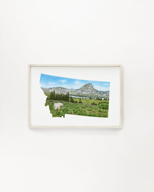 Montana Glacier National Park, Montana Watercolor Painting Emilie Taylor Art
