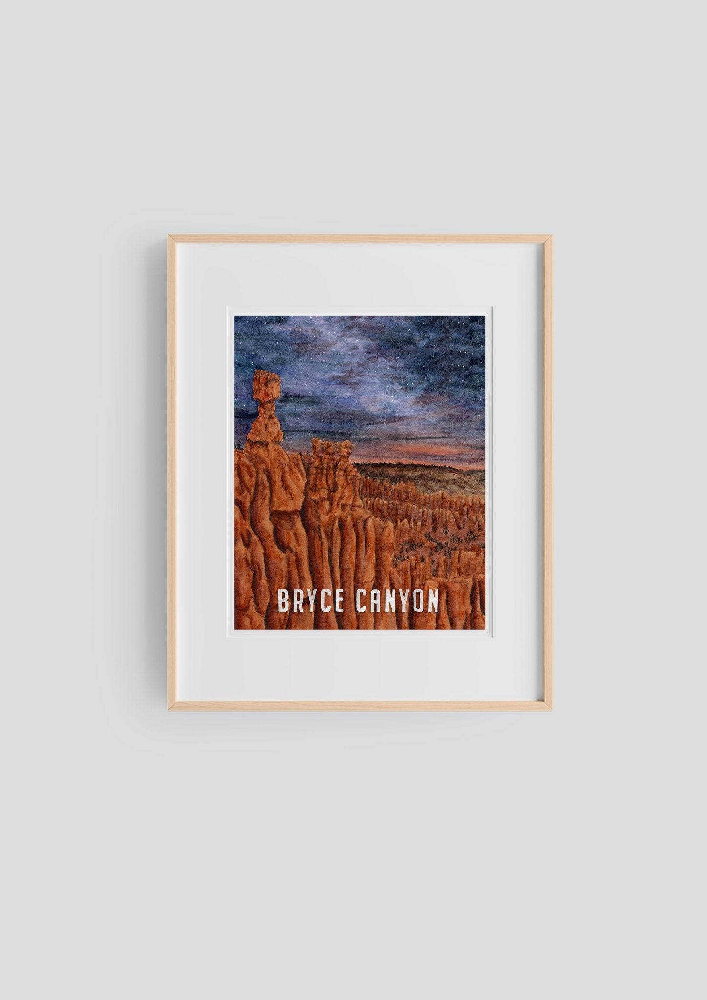 National Park Poster, Watercolor Art National Parks 16x20 Emilie Taylor Art