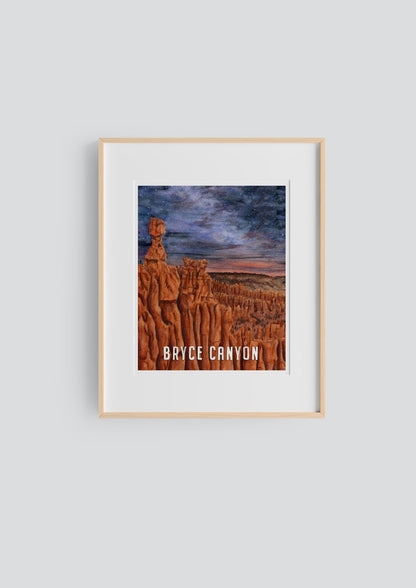 National Park Poster, Watercolor Art National Parks 16x20 Emilie Taylor Art