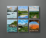 National Park Poster, Watercolor Art National Parks 16x20 Emilie Taylor Art