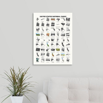 National Park Series on Canvas Gallery Wrap Emilie Taylor Art