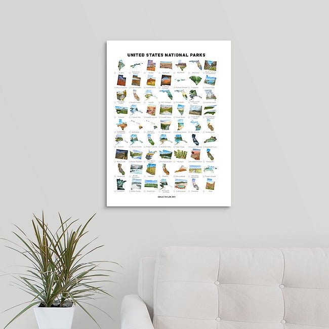 National Park Series on Canvas Gallery Wrap Emilie Taylor Art