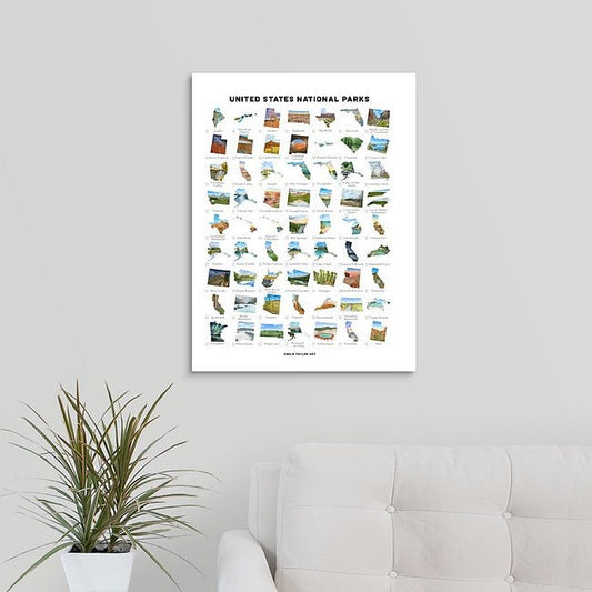 National Park Series on Canvas Gallery Wrap Emilie Taylor Art