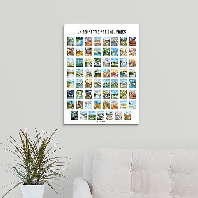 National Park Series on Canvas Gallery Wrap Emilie Taylor Art