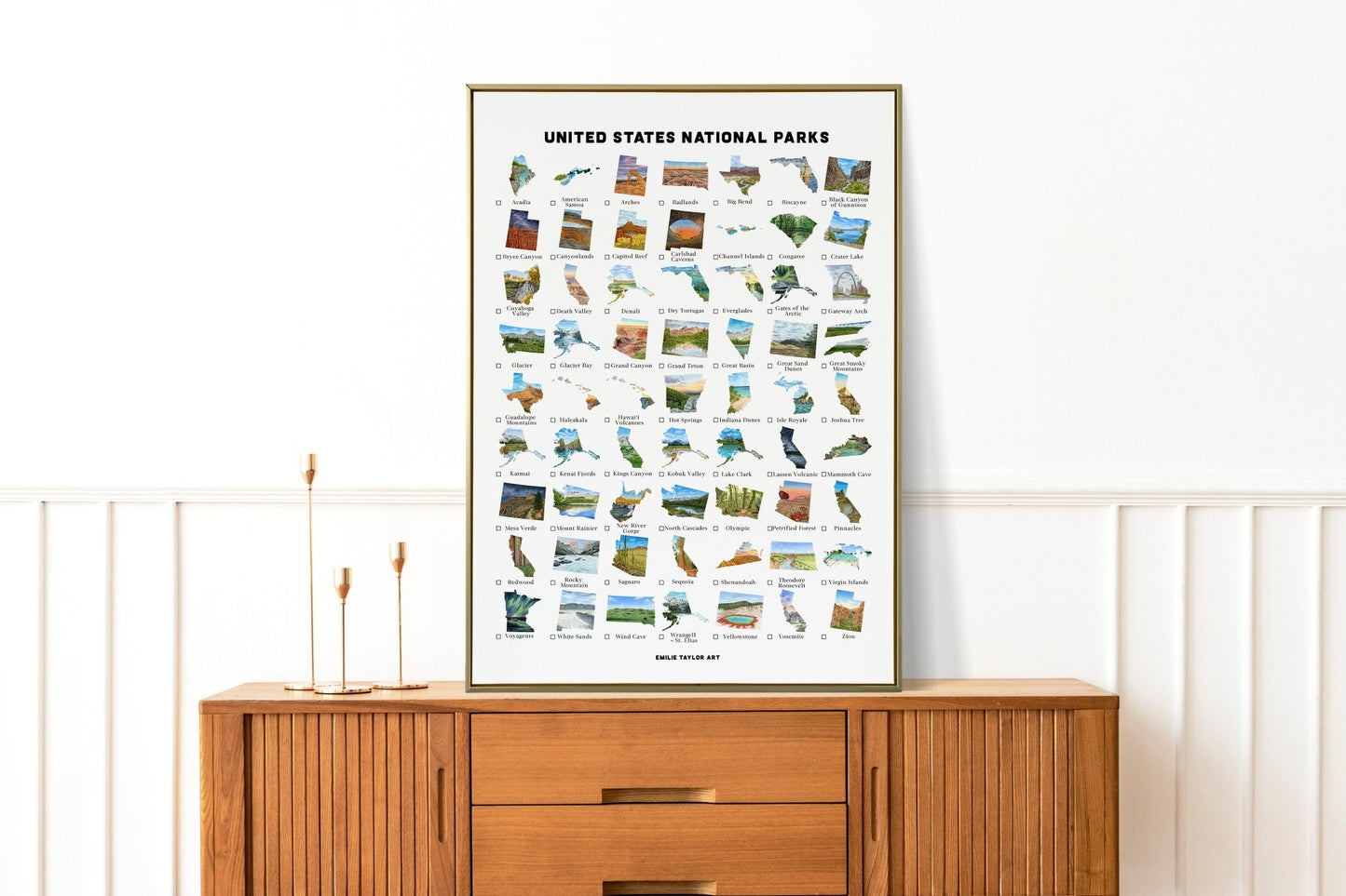 National Parks Classic Tracker Emilie Taylor Art