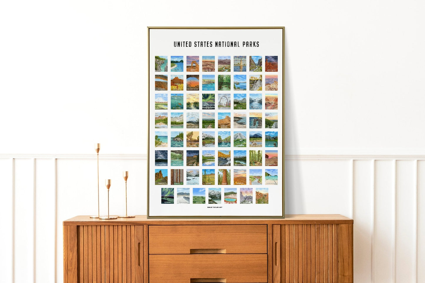 National Parks Poster Minimalist Edition Emilie Taylor Art