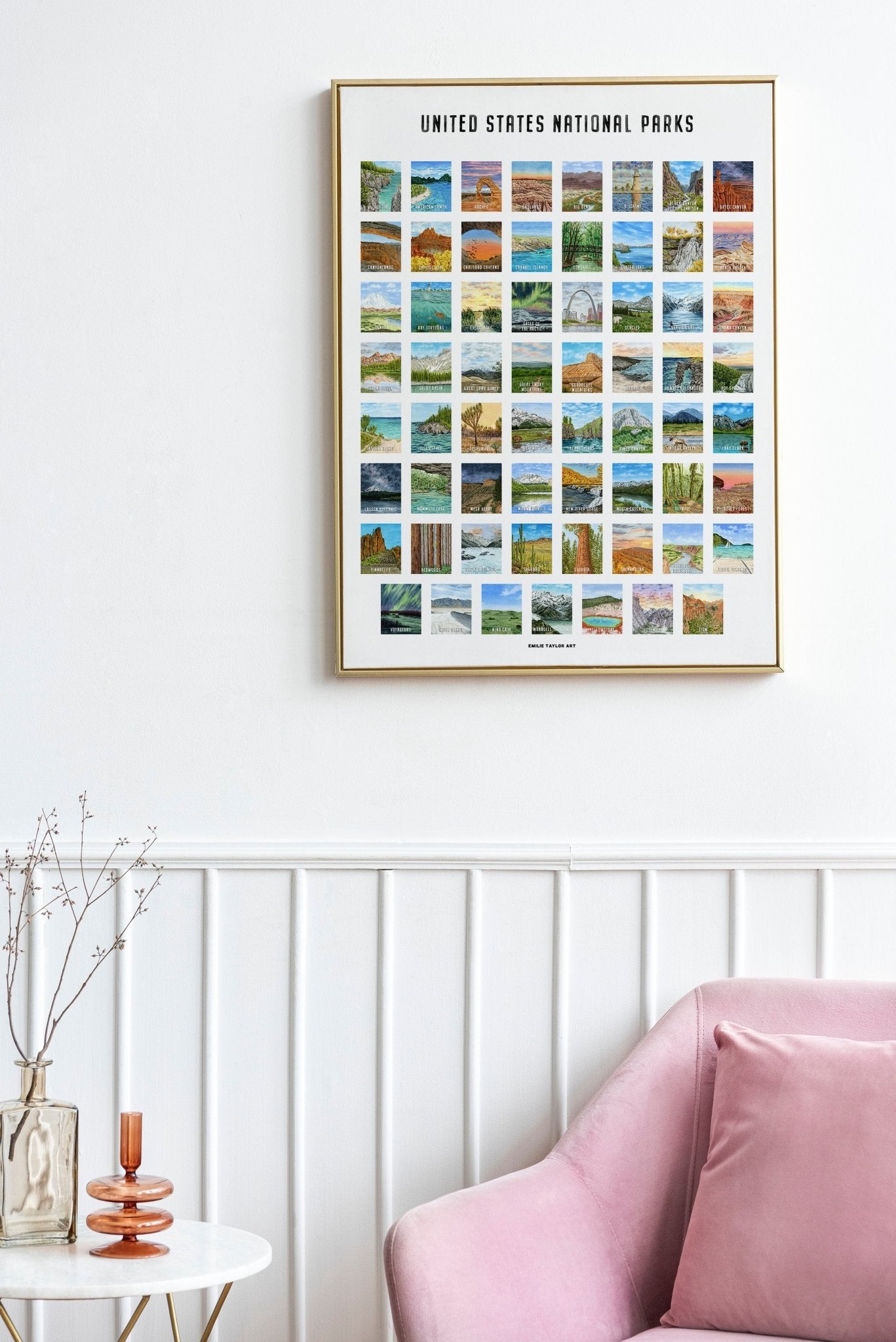 National Parks Poster Minimalist Edition Emilie Taylor Art
