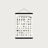 National Parks Sticker Tracker 18x24 Emilie Taylor Art