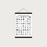 National Parks Sticker Tracker 18x24 Emilie Taylor Art