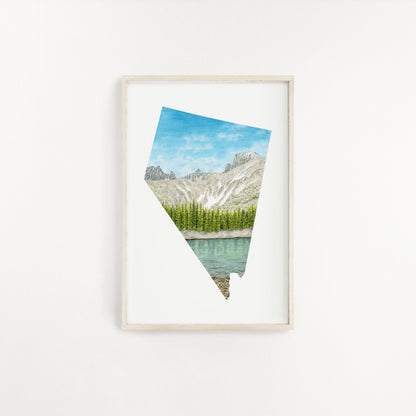 Nevada Great Basin National Park Watercolor Great Basin Painting, Nevada National Park Print Emilie Taylor Art