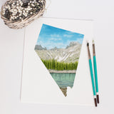 Nevada Great Basin National Park Watercolor Great Basin Painting, Nevada National Park Print Emilie Taylor Art