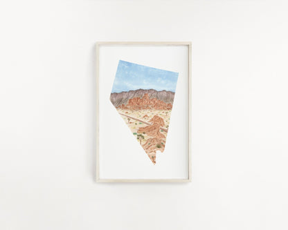 Nevada Great Basin National Park Watercolor Great Basin Painting, Nevada National Park Print Emilie Taylor Art