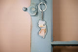 New Jersey Keychain, Jersey Shore Keychain, New Jersey Artwork Souvenirs Emilie Taylor Art