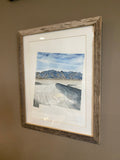 New Mexico White Sands National Park Original Painting Mated and framed to size 11x14 Emilie Taylor Art