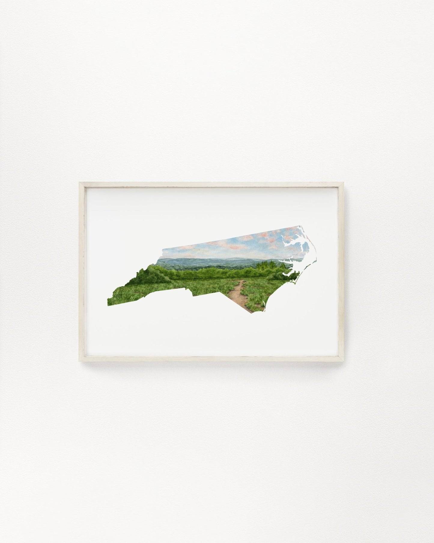 North Carolina Great Smoky Mountains Watercolor Print, Mountains of North Carolina State Art Emilie Taylor Art