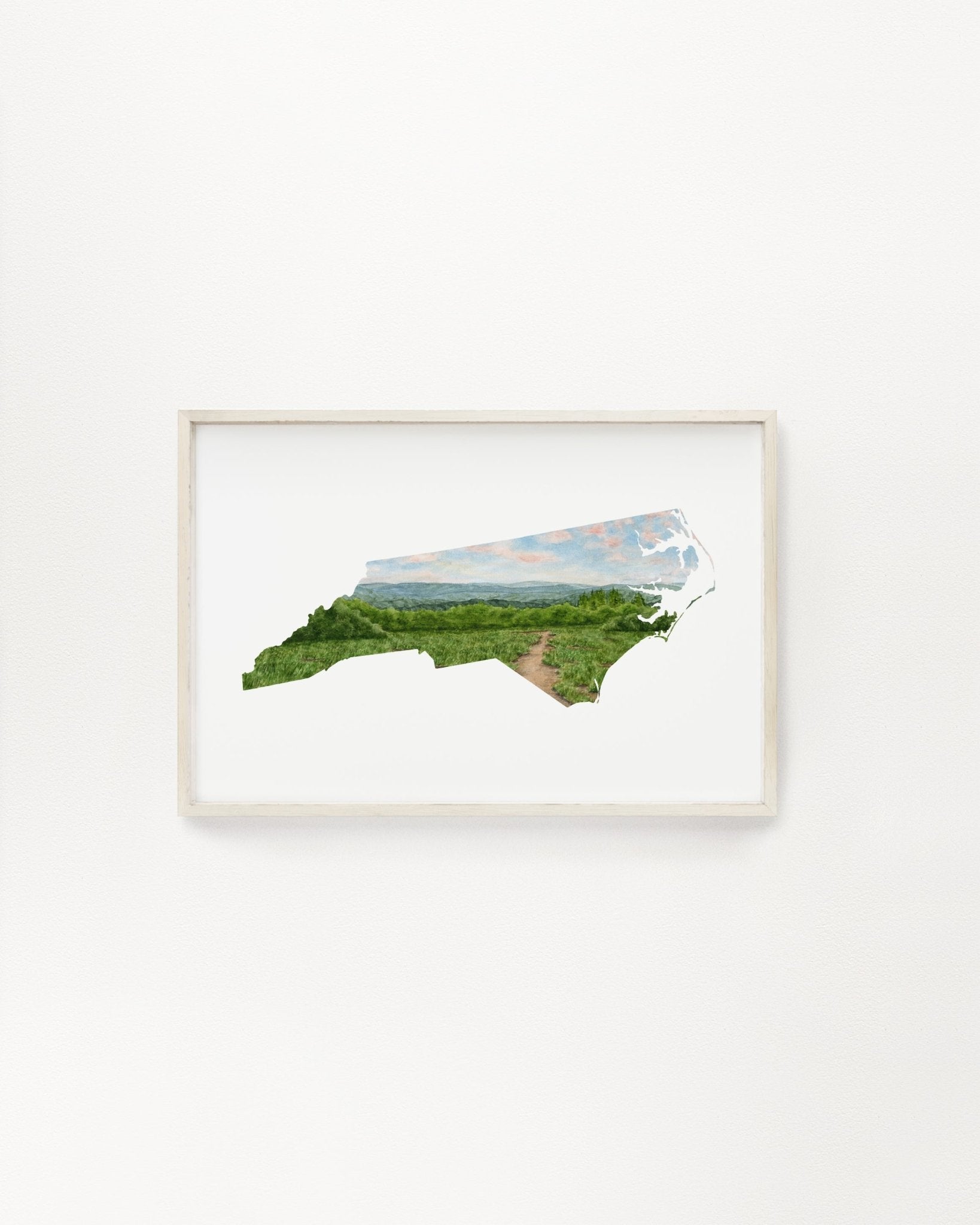 North Carolina Great Smoky Mountains Watercolor Print, Mountains of North Carolina State Art Emilie Taylor Art
