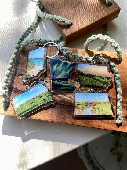 North Dakota Theodore Roosevelt National Park Keychain, North Dakota Keychain, Teddy Roosevelt State keychain Emilie Taylor Art