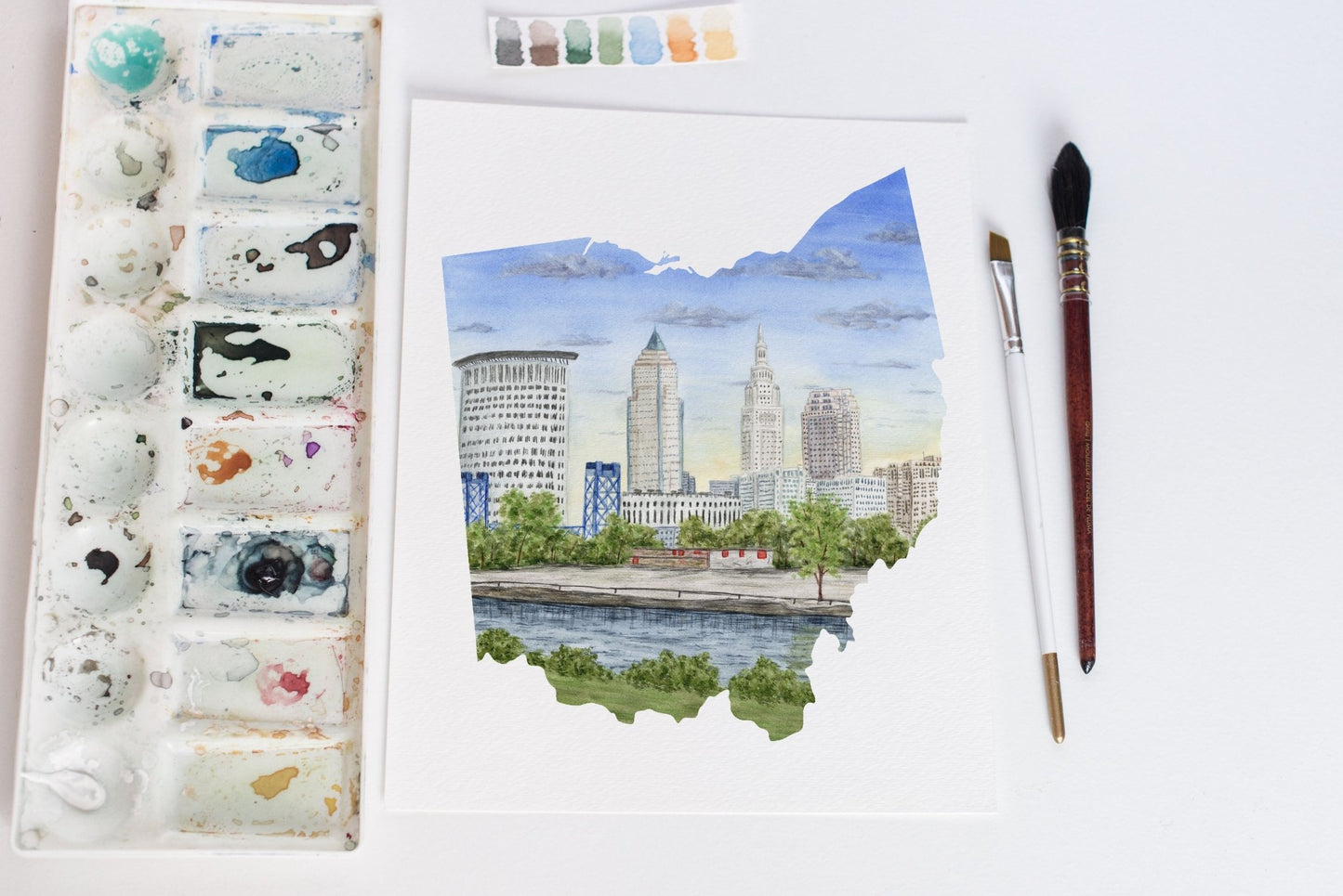 Ohio Cuyahoga Valley National Park Watercolor Painting, Cuyahoga Valley Souvenir Emilie Taylor Art