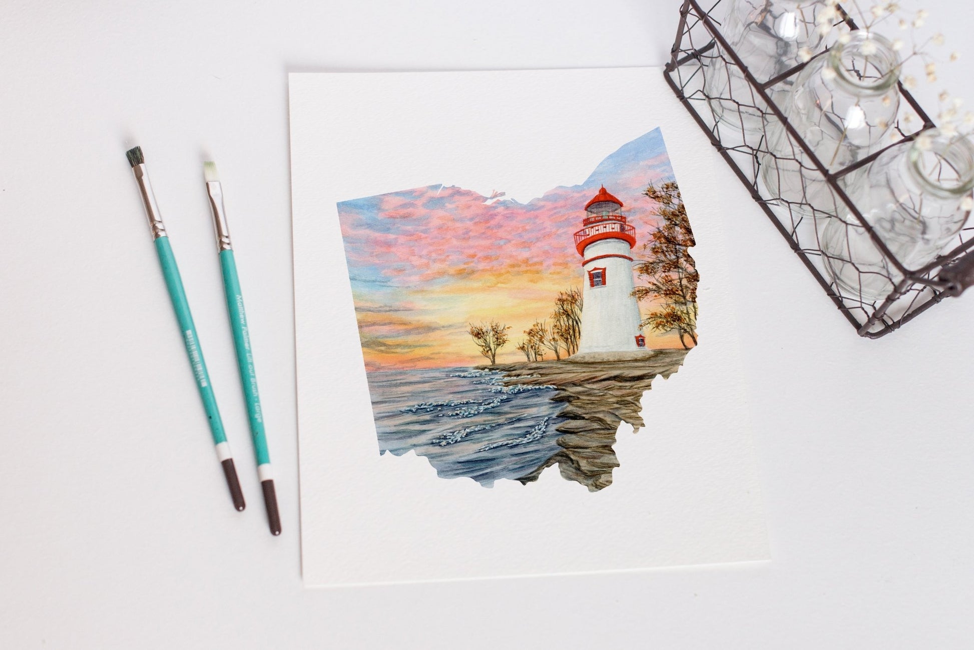 Ohio Cuyahoga Valley National Park Watercolor Painting, Cuyahoga Valley Souvenir Emilie Taylor Art
