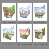 Ohio Cuyahoga Valley National Park Watercolor Painting, Cuyahoga Valley Souvenir Emilie Taylor Art