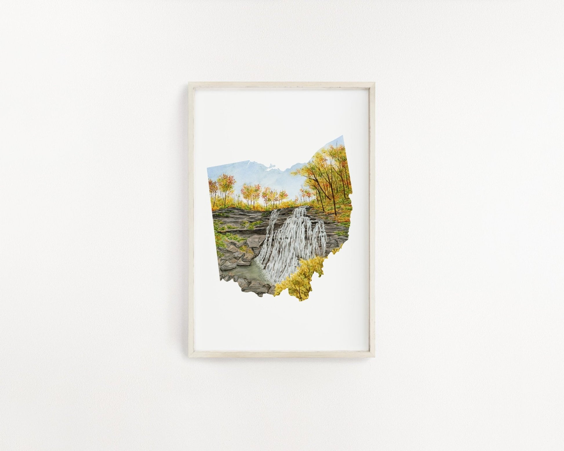 Ohio Cuyahoga Valley National Park Watercolor Painting, Cuyahoga Valley Souvenir Emilie Taylor Art