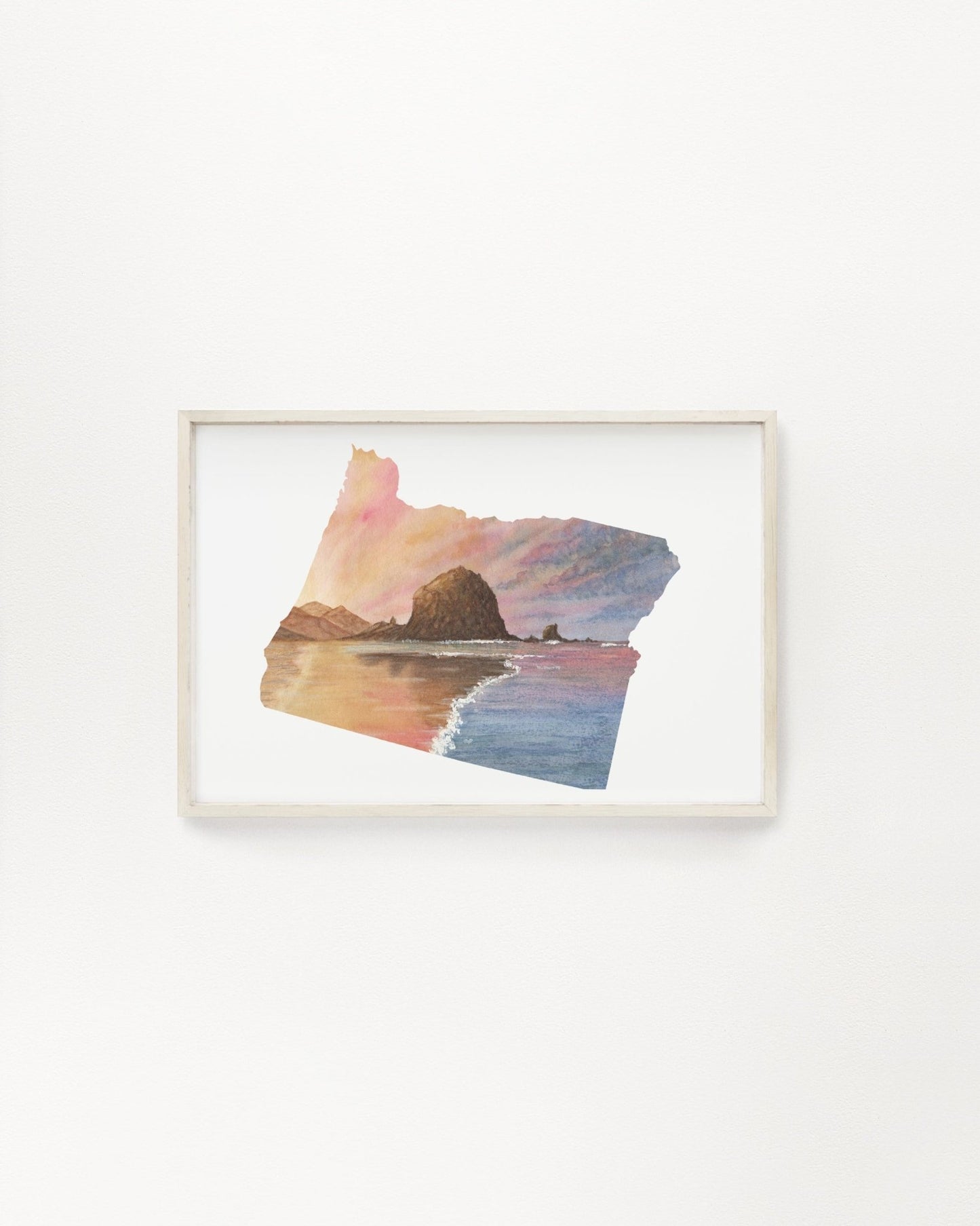 Oregon Watercolor Print, Heceta Head Lighthouse, Oregon Painting, Oregon Lighthouse Emilie Taylor Art