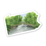 Pennsylvania Decal, Watercolor Pennsylvania Sticker, PA Car Decal, State Decal, State Sticker, Thermos Decal, Waterproof PA Decal, Emilie Taylor Art