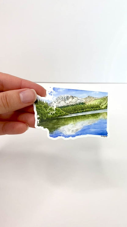 Washington Rainier National Park Decal, Watercolor Washington Sticker, Mount Rainier Souvenir