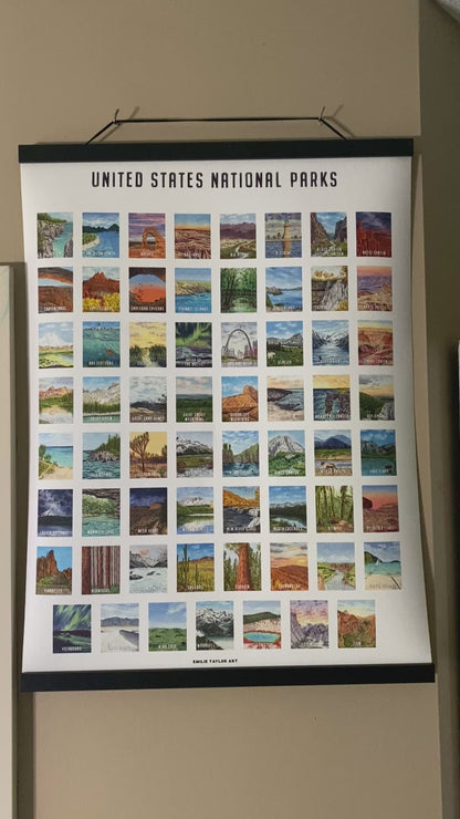 National Parks Poster Minimalist Edition