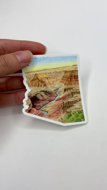 Arizona Grand Canyon National Park Decal, Watercolor Arizona Sticker, Grand Canyon Art