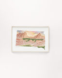 South Dakota Badlands National Park Watercolor Print, South Dakota, Pinnacles View Emilie Taylor Art