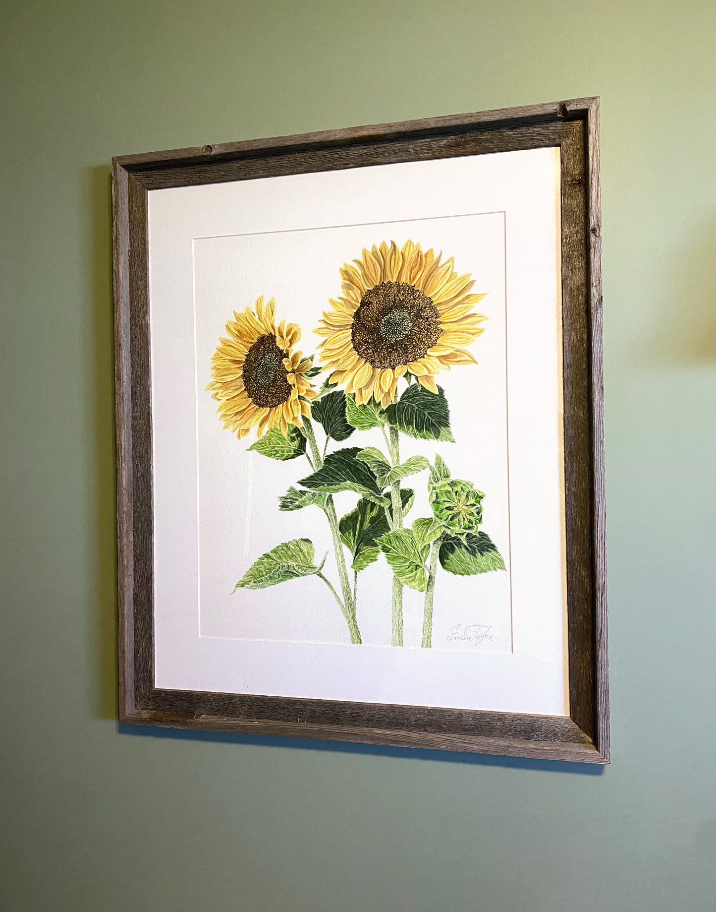 Sunflowers Print 2026, Watercolor Sunflowers Painting, Sunny Yellow Florals
