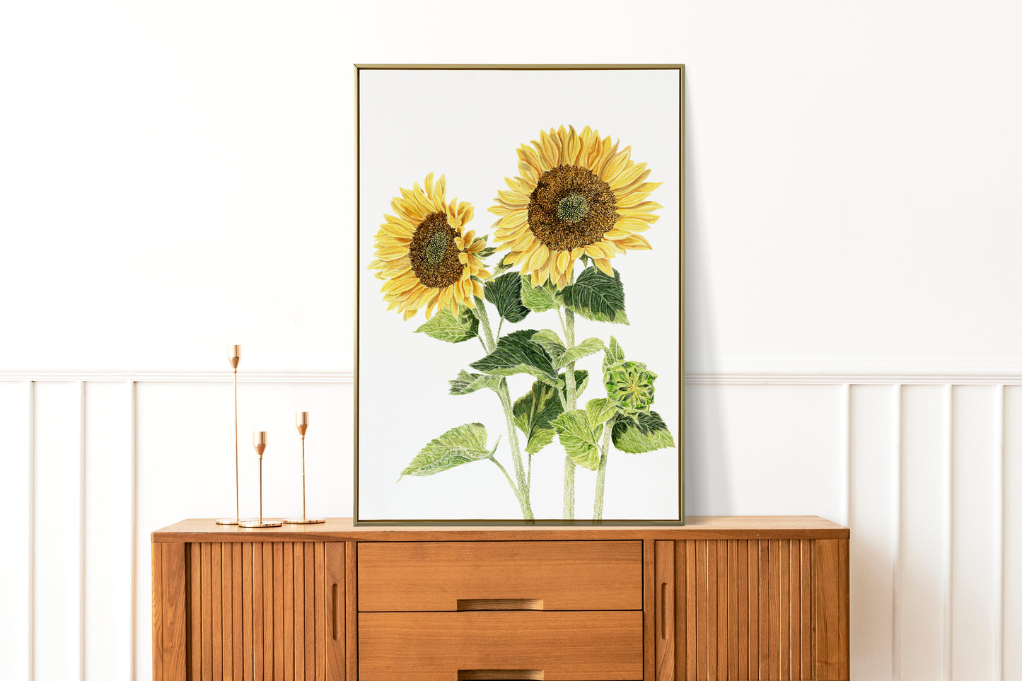 Sunflowers Print 2026, Watercolor Sunflowers Painting, Sunny Yellow Florals
