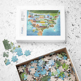 USA Map Puzzle (500, 1014 - piece) Emilie Taylor Art