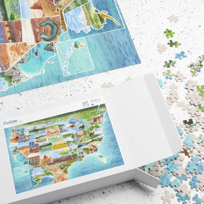 USA Map Puzzle (500, 1014 - piece) Emilie Taylor Art