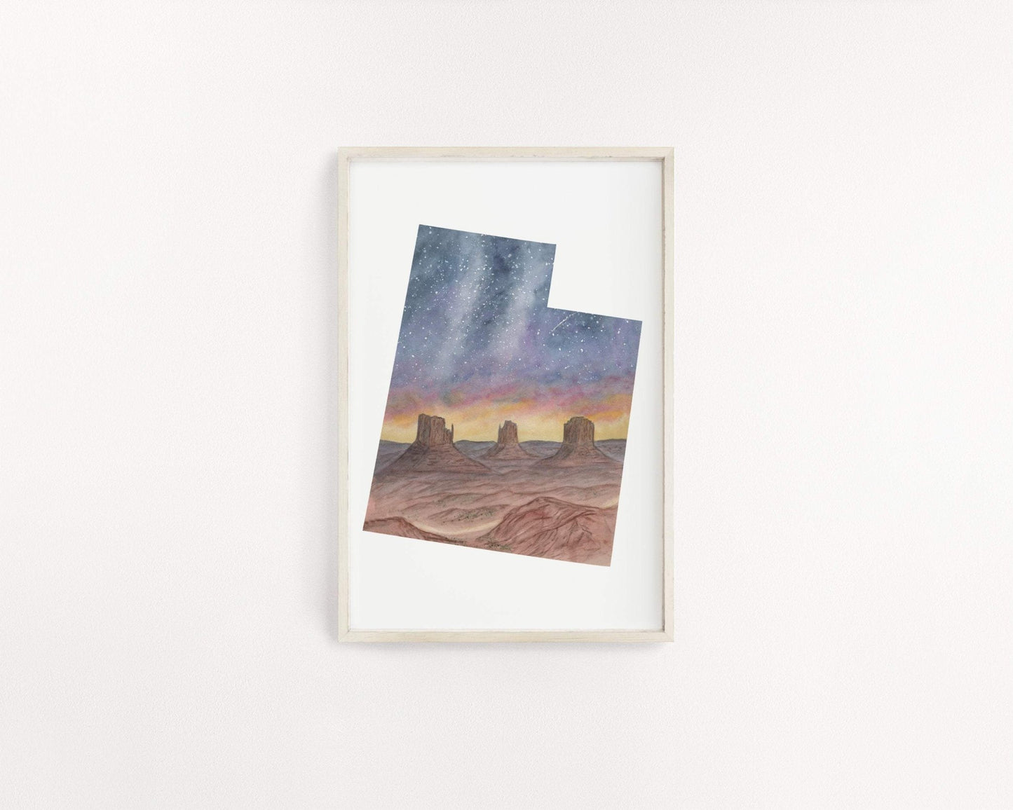 Utah Capitol Reef National Park Watercolor Painting, Capitol Reef National Park Souvenir, Utah the Castle Emilie Taylor Art