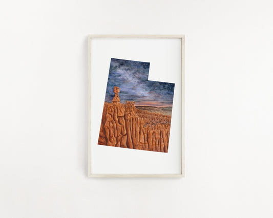 Utah Bryce Canyon National Park Watercolor Painting,  Emilie Taylor Art