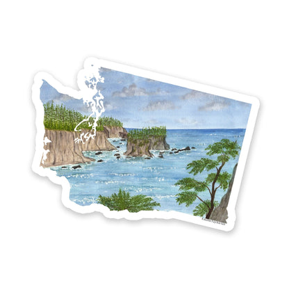 Washington Decal, Watercolor Washington Sticker, WA Car Decal, Home State Decal, State Sticker, Emilie Taylor Art