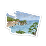Washington Decal, Watercolor Washington Sticker, WA Car Decal, Home State Decal, State Sticker, Emilie Taylor Art