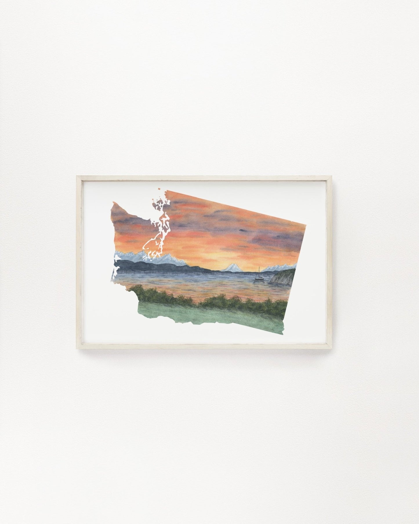 Washington North Cascades National Park Watercolor, Lake Chelan Stenhekin North Cascades Print Emilie Taylor Art
