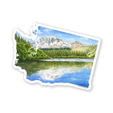 Washington Rainier National Park Decal, Watercolor Washington Sticker, Mount Rainier Souvenir Emilie Taylor Art