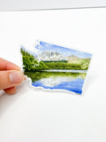 Washington Rainier National Park Decal, Watercolor Washington Sticker, Mount Rainier Souvenir Emilie Taylor Art